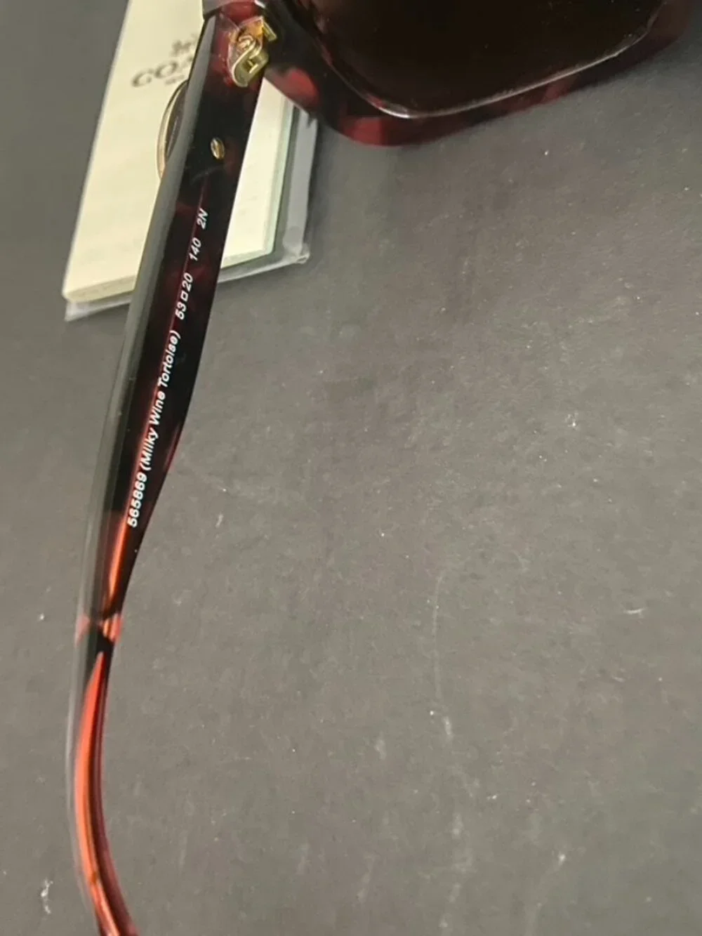 Coach Milky Wine Tortoise Frame Sunglasses